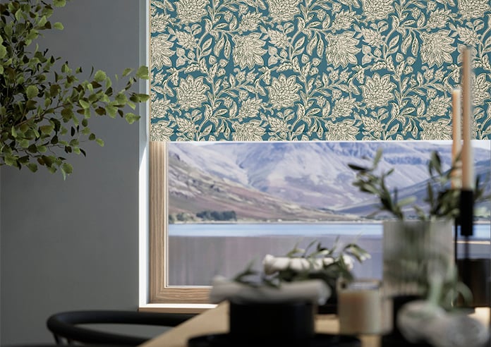 Land & Shore Rowallane (Blackout), Teal - Twist&Fit Roller Blind - Image 5